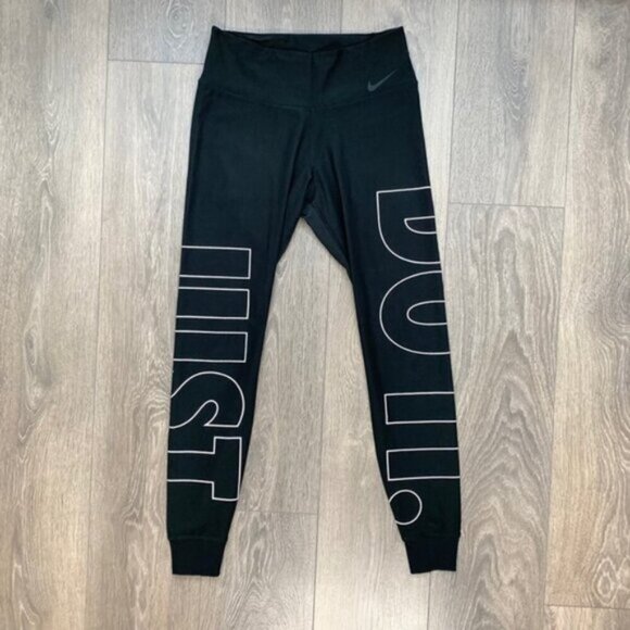 NIKE Power Legend Training Dri-Fit Just Do It JDI Graphic Logo Cuff Leggings S - Picture 2 of 14